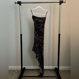 Black Windsor Dress with Floral Design
